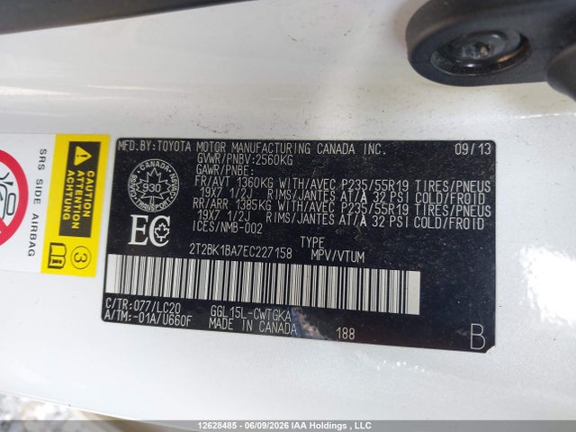 2T2BK1BA7EC227158 Lexus Rx 350/base/f Sport