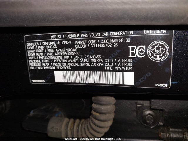 YV4902NL2F1209956 Volvo Xc70 T6 Premier Plus