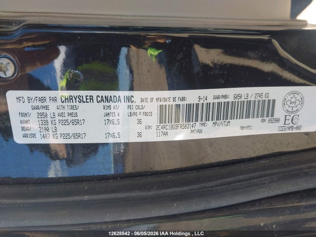 2C4RC1BG9FR583147 Chrysler Town &amp; Country Touring