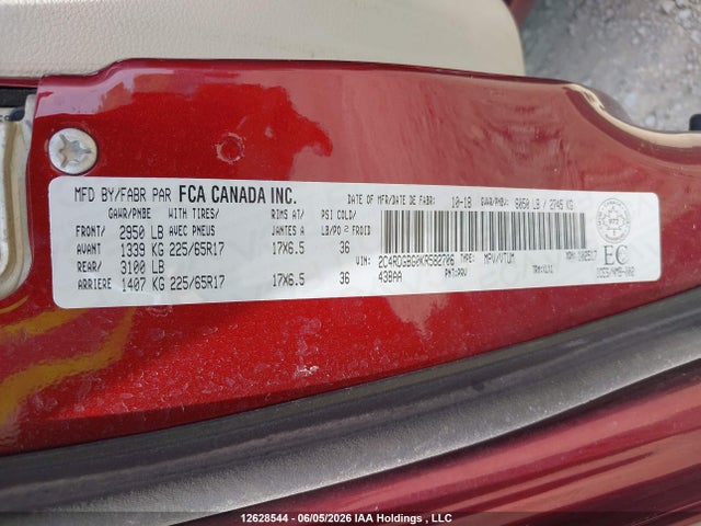 2C4RDGBG0KR582706 Dodge Grand Caravan Cvp/sxt