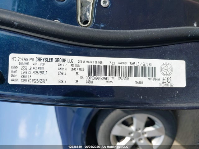 Продажа на аукционе авто 2013 Dodge Journey Se, vin: 3C4PDCABXDT734061, номер лота: 12628589