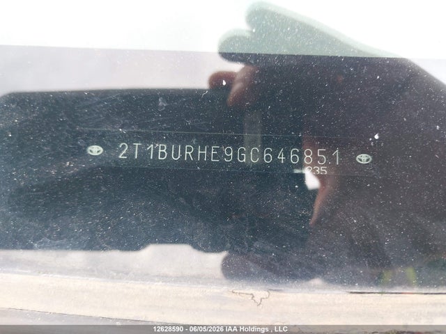 12628590 :رقم المزاد ، 2T1BURHE9GC646851 vin ، 2016 Toyota Corolla L/le/le Pls/prm/s/s Pls مزاد بيع