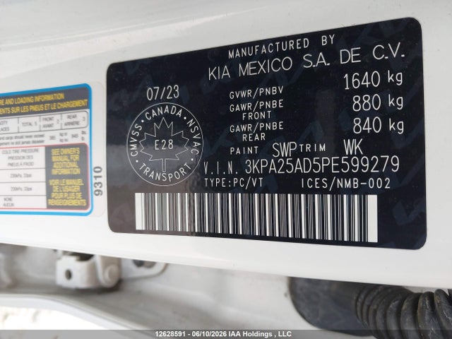 KIA RIO S 2023 3KPA25AD5PE599279 Image 9