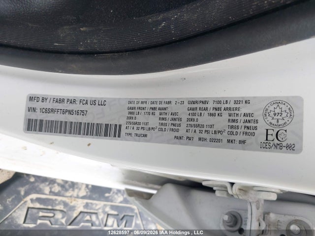 RAM 1500 Big Horn 2023 1C6SRFFT6PN516757 Image 9