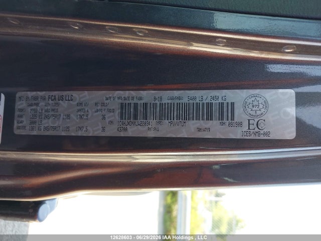 12628603 :رقم المزاد ، 1C4HJXDNXJW220341 vin ، 2018 Jeep Wrangler Unlimited Sport مزاد بيع