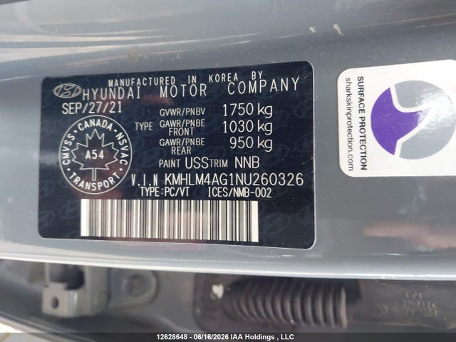 2022 Hyundai Elantra Preferred Ivt With Sun And Tech Package მანქანა იყიდება აუქციონზე, vin: KMHLM4AG1NU260326, აუქციონის ნომერი: 12628648