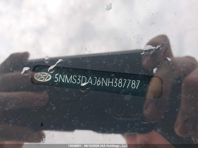 2022 Hyundai Santa Fe Sel მანქანა იყიდება აუქციონზე, vin: 5NMS3DAJ6NH387787, აუქციონის ნომერი: 12628651
