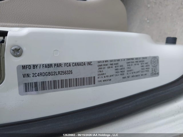 2C4RDGBG2LR256326 Dodge Grand Caravan Se