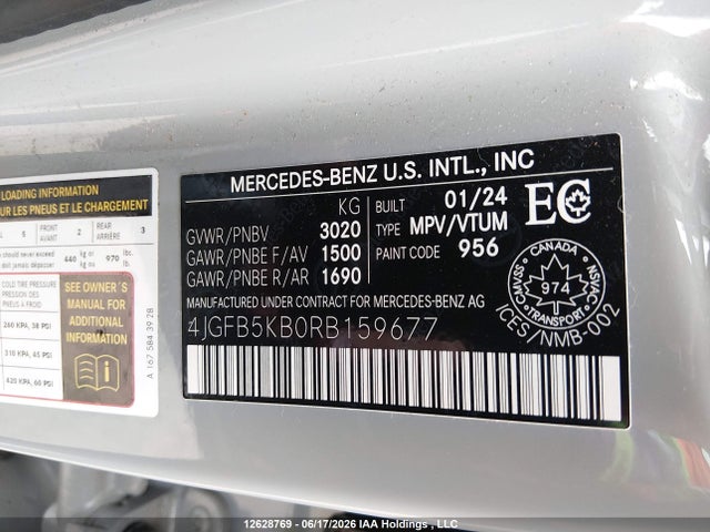 Продаж на аукціоні авто 2024 Mercedes-benz Gle 450 4matic, vin: 4JGFB5KB0RB159677, номер лоту: 12628769