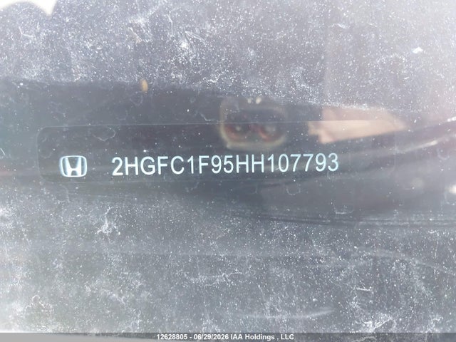 2017 Honda Civic Touring მანქანა იყიდება აუქციონზე, vin: 2HGFC1F95HH107793, აუქციონის ნომერი: 12628805