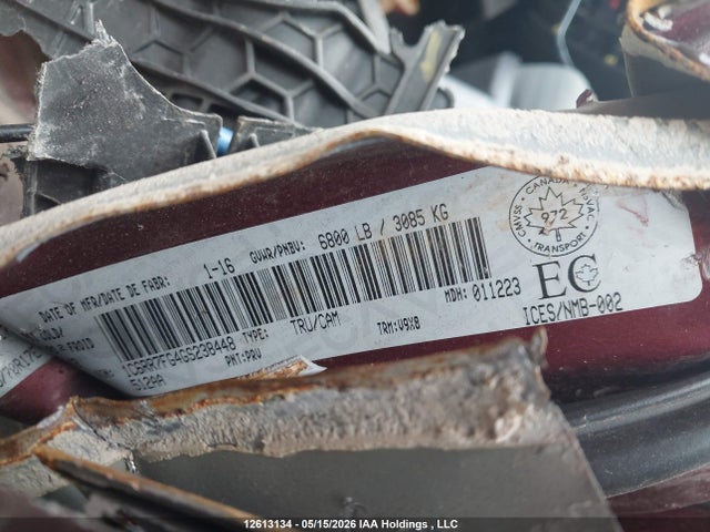 12613134 :رقم المزاد ، 1C6RR7FG4GS238448 vin ، 2016 Ram 1500 St مزاد بيع