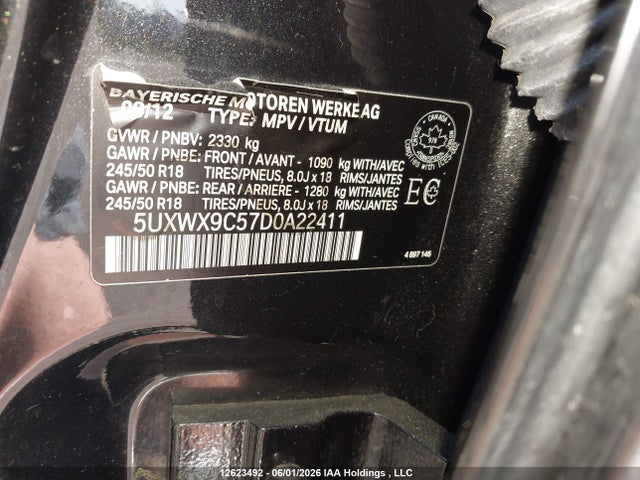 Продаж на аукціоні авто 2013 Bmw X3 Xdrive28i, vin: 5UXWX9C57D0A22411, номер лоту: 12623492