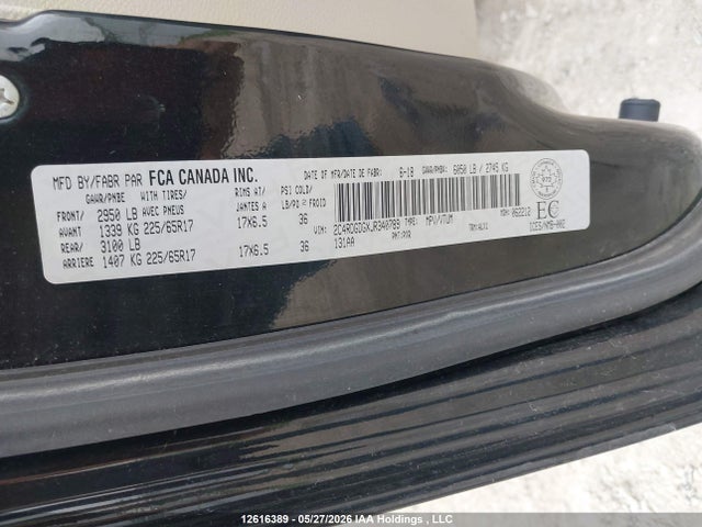 Продаж на аукціоні авто 2018 Dodge Grand Caravan Crew, vin: 2C4RDGDGXJR340789, номер лоту: 12616389