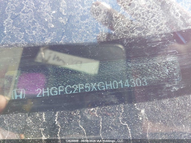 Продаж на аукціоні авто 2016 Honda Civic Lx, vin: 2HGFC2F5XGH014303, номер лоту: 12628889