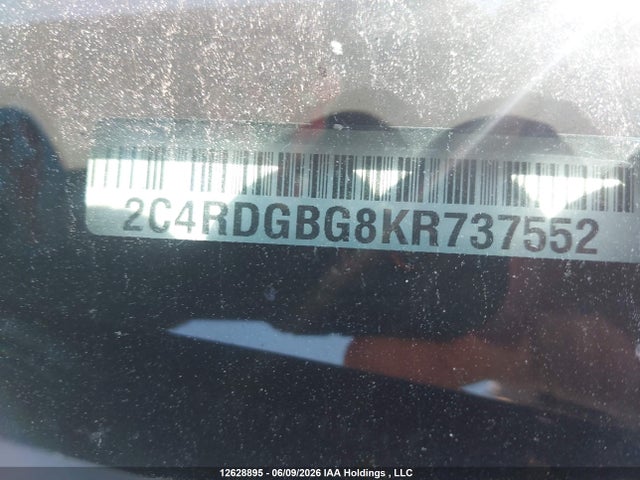 Aukcja sprzedaży 2019 Dodge Grand Caravan Cvp/sxt, vin: 2C4RDGBG8KR737552, numer aukcji: 12628895