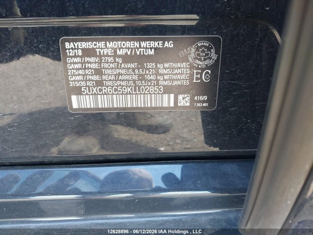 5UXCR6C59KLL02853 BMW X5 Xdrive40i