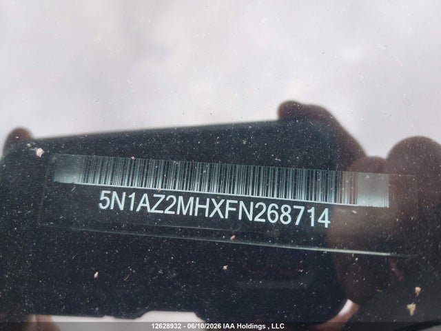 5N1AZ2MHXFN268714 Nissan Murano Platinum/sl/sv
