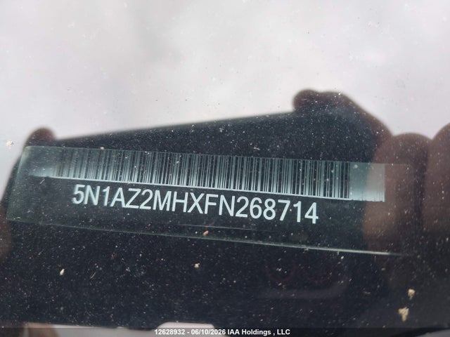 5N1AZ2MHXFN268714 Nissan Murano Platinum/sl/sv