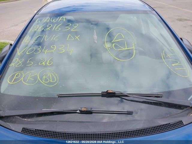 Продажа на аукционе авто 2014 Honda Civic Dx, vin: 2HGFB2E28EH034234, номер лота: 12621632