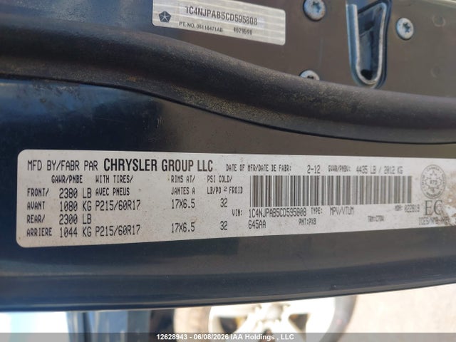 Продаж на аукціоні авто 2012 Jeep Patriot Sport/north, vin: 1C4NJPAB5CD595808, номер лоту: 12628943