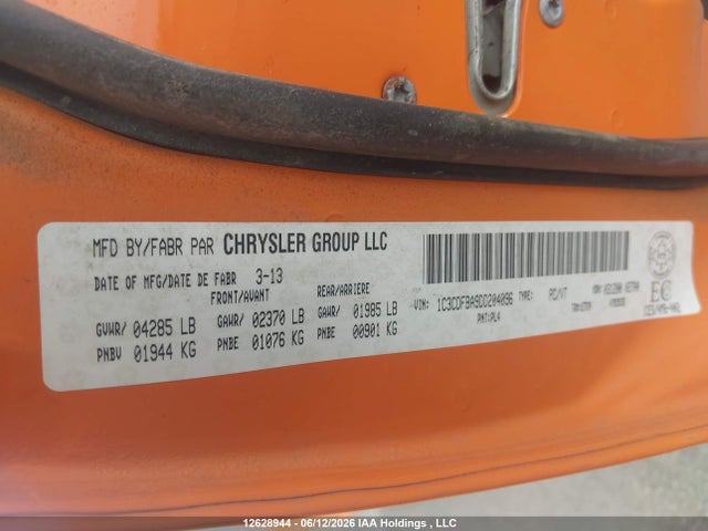 Продажа на аукционе авто 2013 Dodge Dart Sxt/rallye, vin: 1C3CDFBA9DD204096, номер лота: 12628944