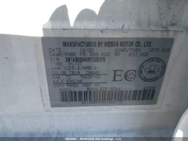 Nissan SENTRA SR 2022 3N1AB8DV4NY320179 Image 9