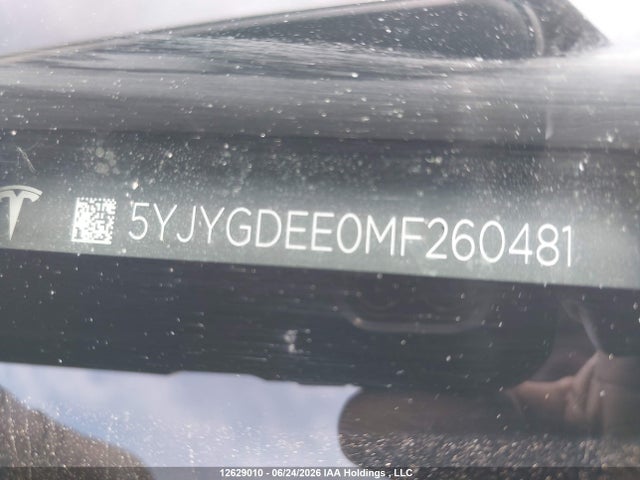 Aukcja sprzedaży 2021 Tesla Model Y, vin: 5YJYGDEE0MF260481, numer aukcji: 12629010