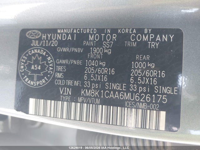 Hyundai Kona Se 2021 KM8K1CAA6MU626175 Image 19
