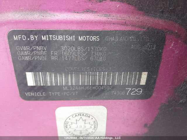 Mitsubishi Mirage 2014 ML32A4HJ6EH004592 Image 19