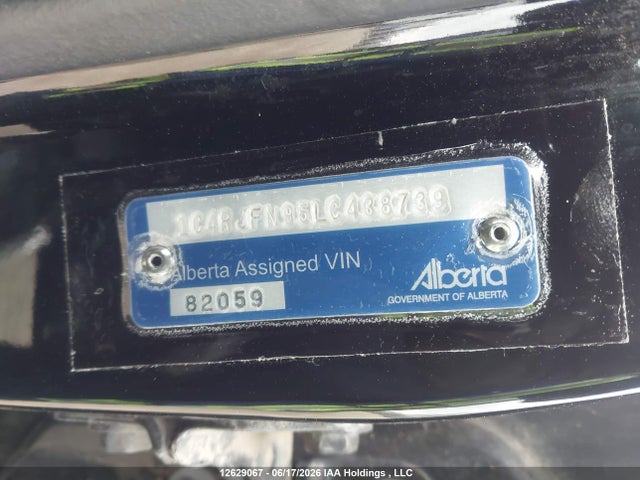 12629067 :رقم المزاد ، 1C4RJFN95LC438739 vin ، 2020 Jeep Grand Cherokee Trackhawk مزاد بيع