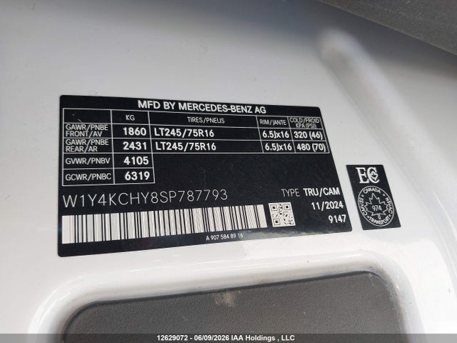 W1Y4KCHY8SP787793 Mercedes-Benz Sprinter 2500