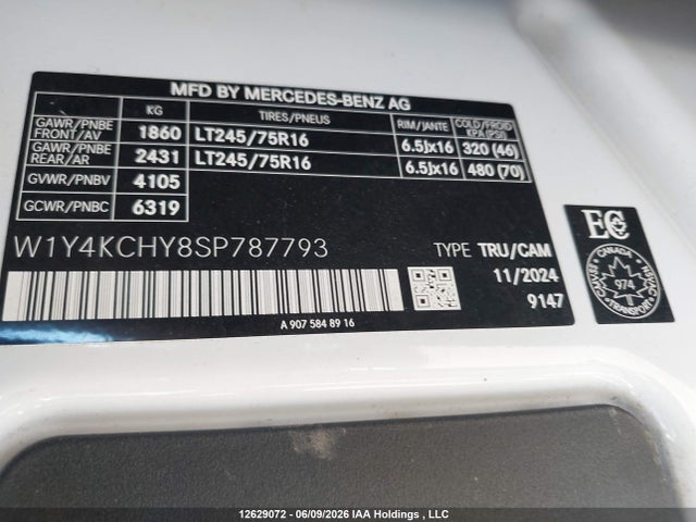 W1Y4KCHY8SP787793 Mercedes-Benz Sprinter 2500