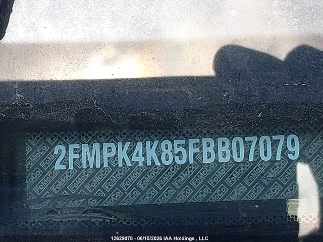 12629078 :رقم المزاد ، 2FMPK4K85FBB07079 vin ، 2015 Ford Edge Titanium مزاد بيع