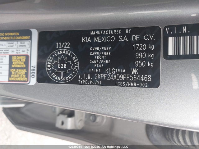 Продажа на аукционе авто 2023 Kia Forte Lx, vin: 3KPF24AD9PE564468, номер лота: 12629084