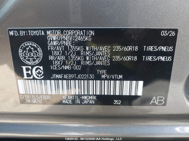Toyota Bz4x 2026 JTMAFAEB9TJ022130 Image 9