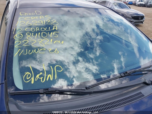 2012 Toyota Corolla S/le მანქანა იყიდება აუქციონზე, vin: 2T1BU4EE2CC841045, აუქციონის ნომერი: 12629133