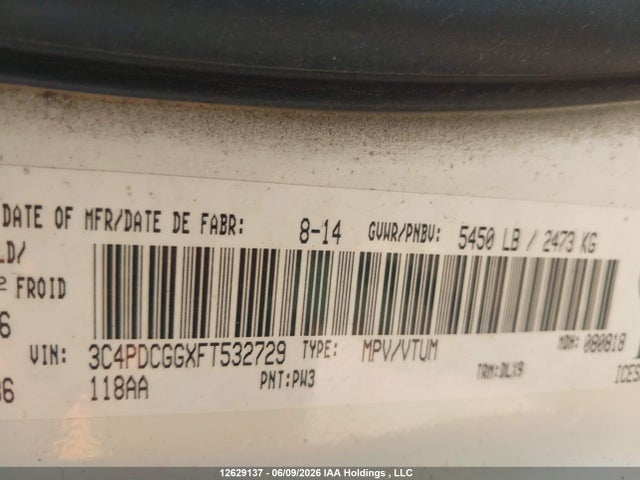 Dodge Journey Crossroad 2015 3C4PDCGGXFT532729 Image 9
