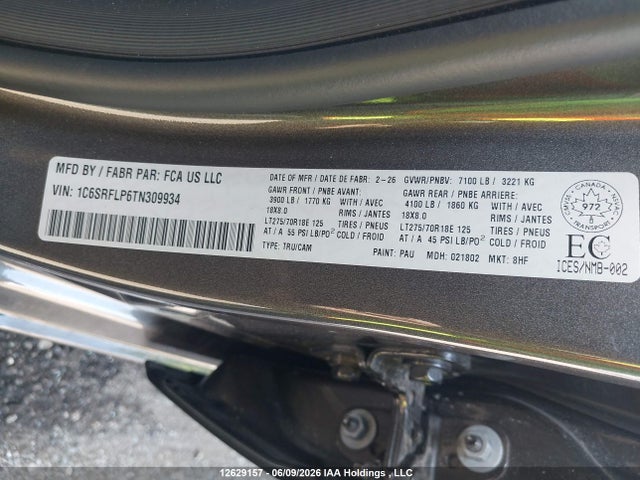 RAM 1500 Rebel 2026 1C6SRFLP6TN309934 Image 9