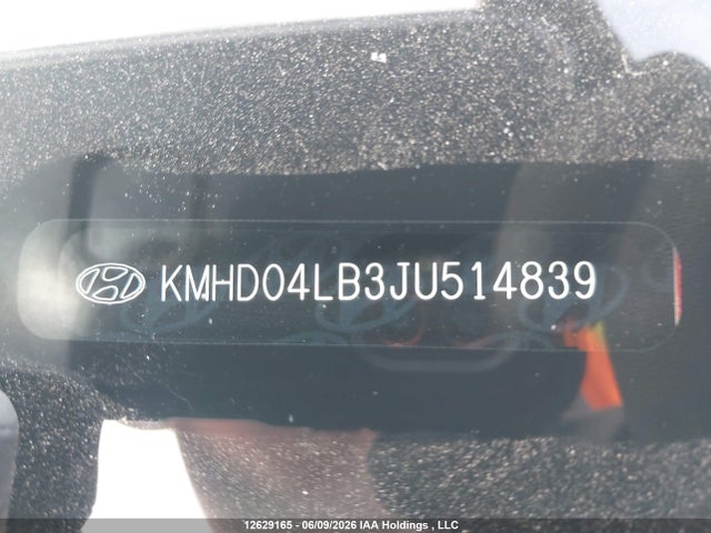 12629165 :رقم المزاد ، KMHD04LB3JU514839 vin ، 2018 Hyundai Elantra Sport مزاد بيع