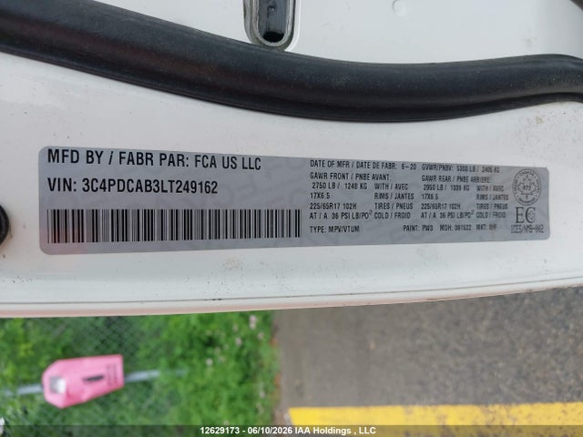 3C4PDCAB3LT249162 Dodge Journey