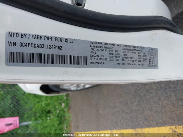 3C4PDCAB3LT249162 Dodge Journey