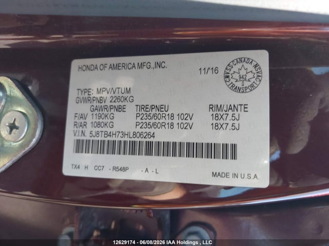 Acura Rdx Advance 2017 5J8TB4H73HL806264 Image 9