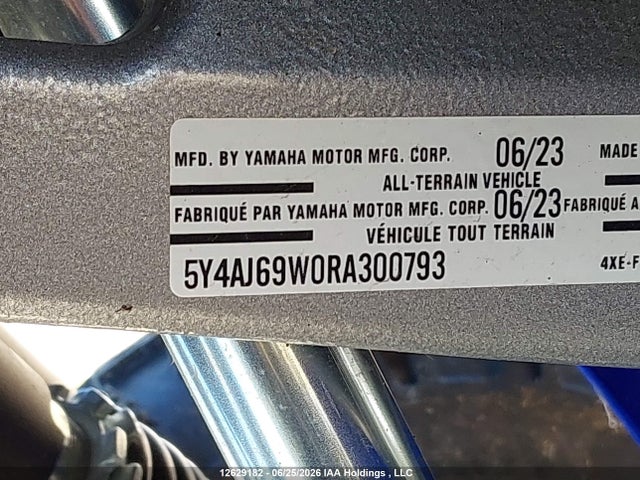 Aukcja sprzedaży 2024 Yamaha Yfz450 R, vin: 5Y4AJ69W0RA300793, numer aukcji: 12629182