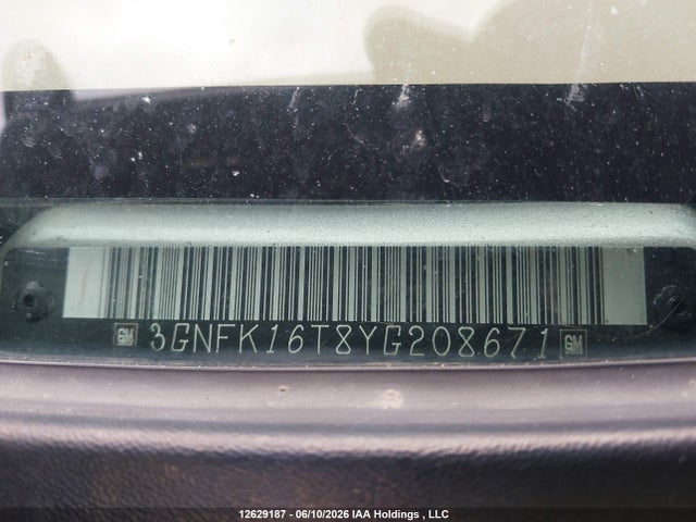 Aukcja sprzedaży 2000 Chevrolet Suburban 1500 Ls/lt, vin: 3GNFK16T8YG208671, numer aukcji: 12629187
