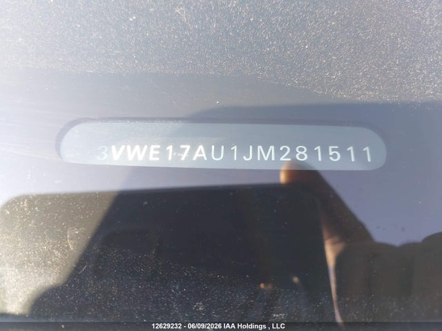 3VWE17AU1JM281511 Volkswagen Golf Trendline