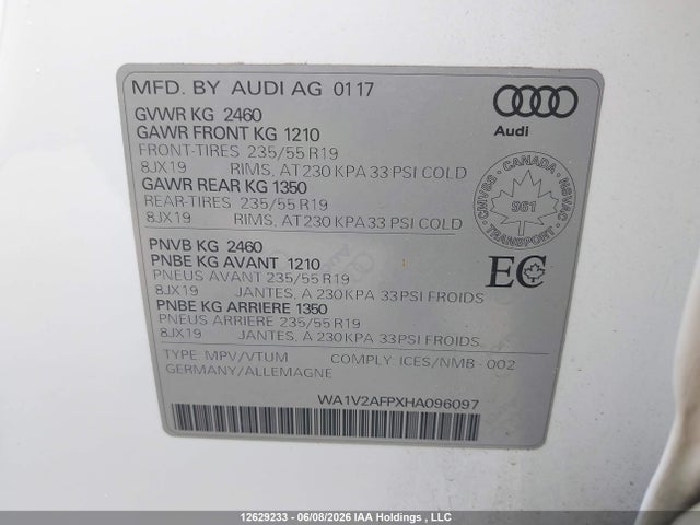 WA1V2AFPXHA096097 Audi Q5 Technik