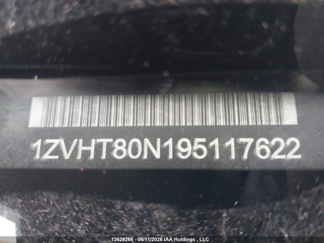 2009 Ford Mustang V6 მანქანა იყიდება აუქციონზე, vin: 1ZVHT80N195117622, აუქციონის ნომერი: 12629266