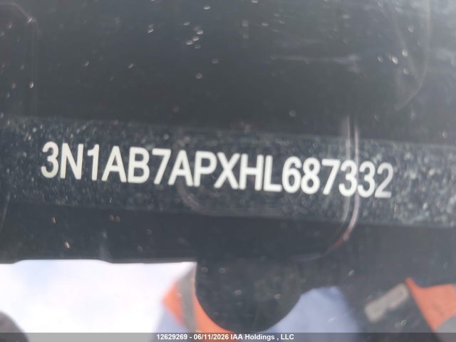 Продаж на аукціоні авто 2017 Nissan Sentra S/sv/sr/sl, vin: 3N1AB7APXHL687332, номер лоту: 12629269