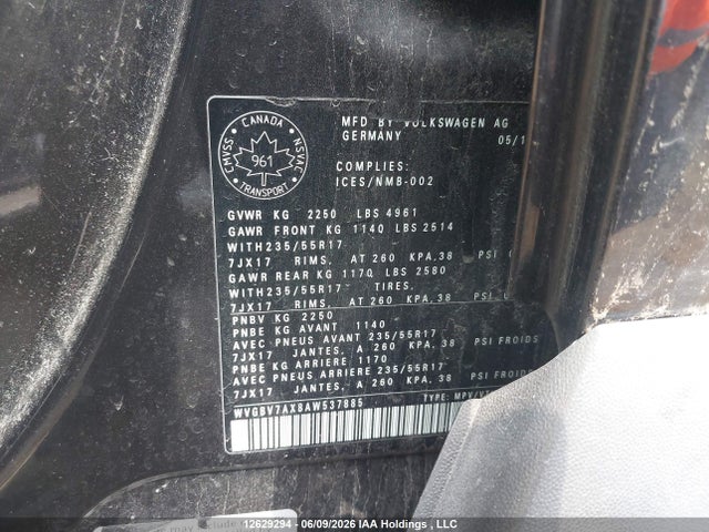 Продажа на аукционе авто 2010 Volkswagen Tiguan 2.0 Tsi Comfortline/2.0 Tsi Highline/2.0 Tsi Trendline, vin: WVGBV7AX8AW537885, номер лота: 12629294