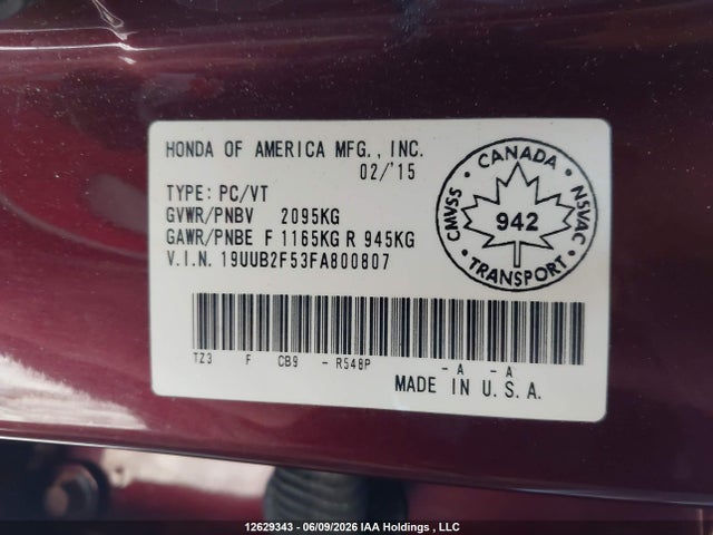 Acura Tlx V6 Tech 2015 19UUB2F53FA800807 Image 20